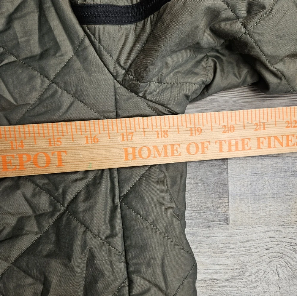 Burberry Children Quilted Bomber Jacket Oliver Green Full Zipper - Picture 16 of 16